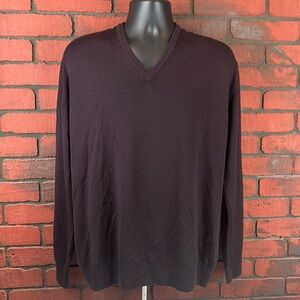 Giorgiolini Sweater Mens XXL Purple‎ Merino Wool